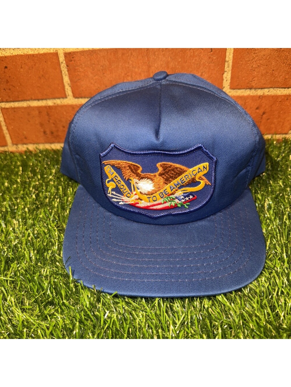 80’s VTG I’m Proud To Be American Patch SnapBack Trucker